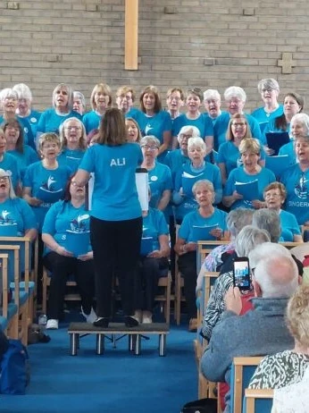 Choir rehearsing