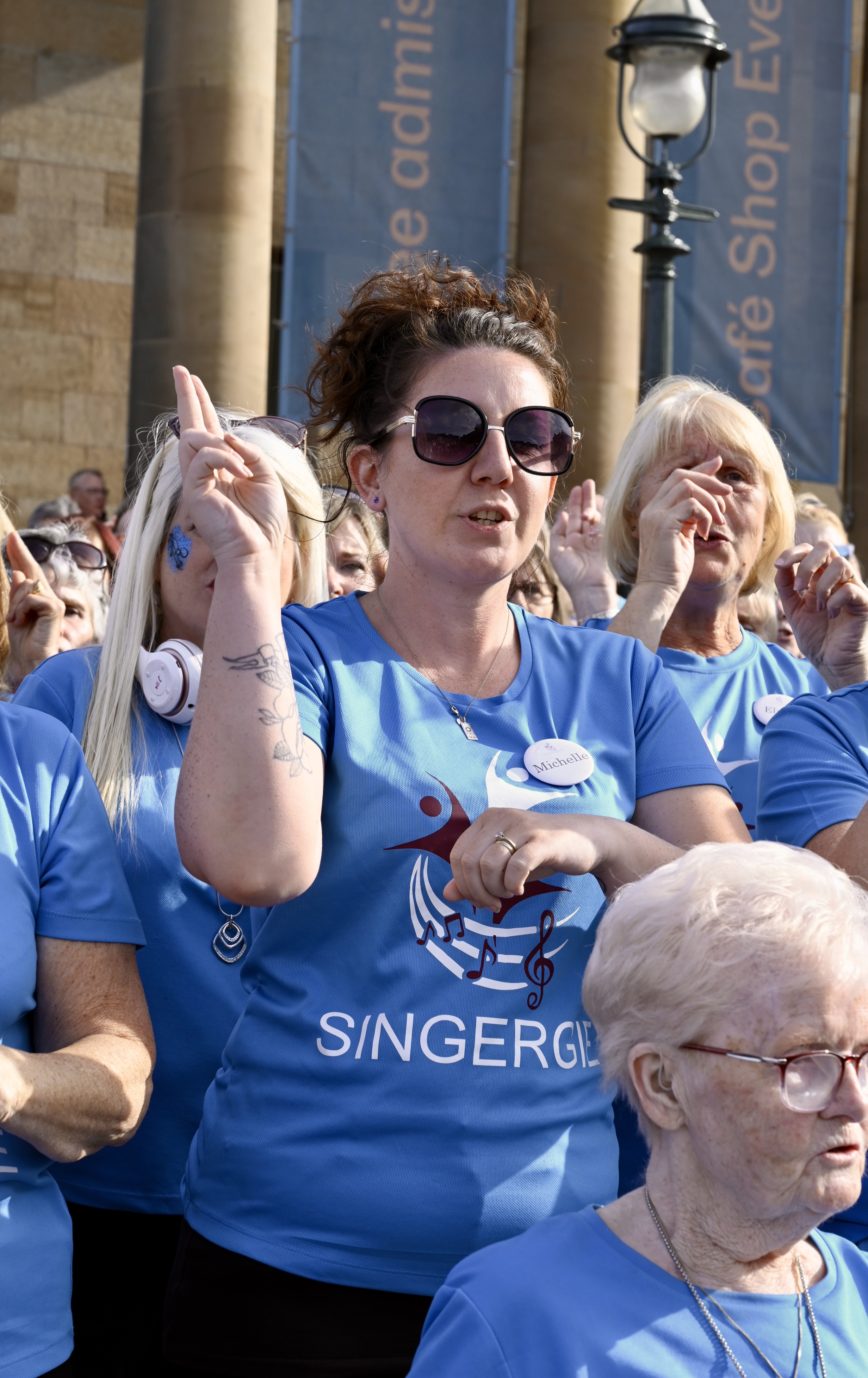A Singergie member performing at the Fringe Festival 2025